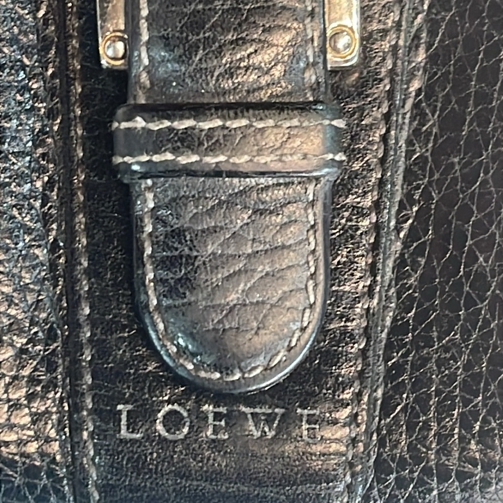 Loewe Bifold Snap Black Leatger Wallet - Picture 2 of 2